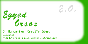 egyed orsos business card